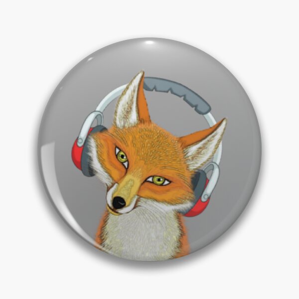 Item preview, Funny Fox listenning to music designed and sold by zorkaa1.
