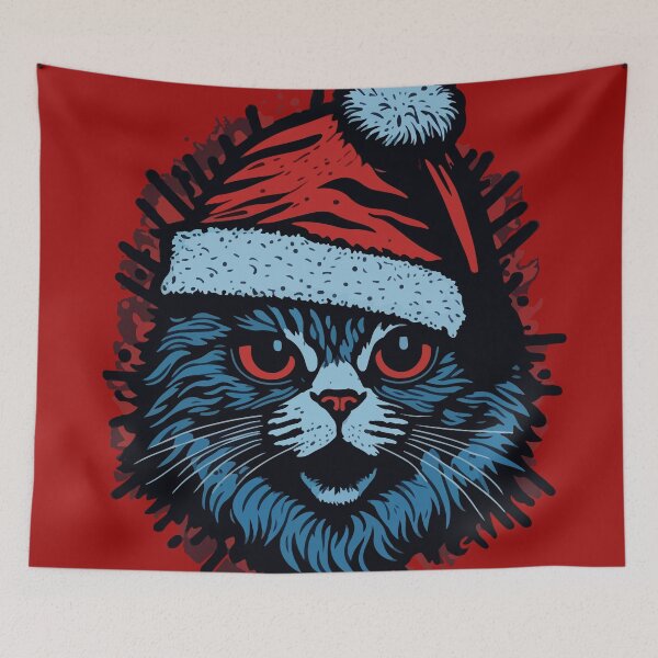 Aperçu de l'œuvre Chat de Noël créée et vendue par Asotshop.