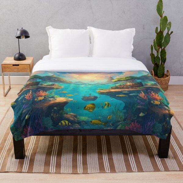 Item preview, Peces, barco, océano y cielo. designed and sold by Metalsaga.