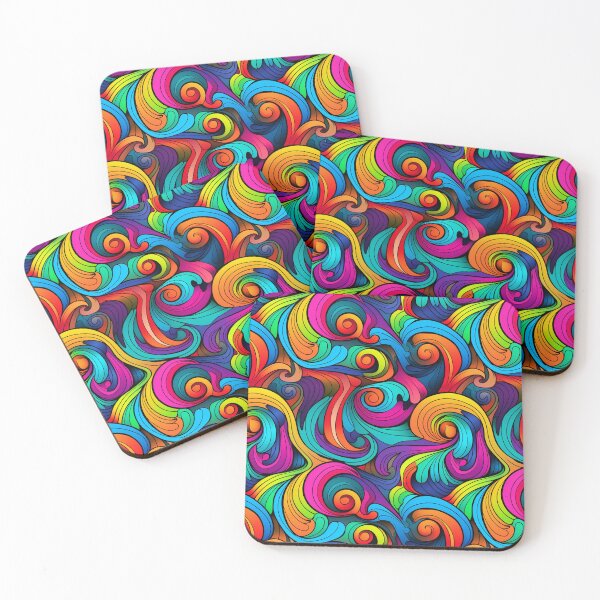 Item preview, Colorful flowers motif - Flower power - psychedelic patterns designed and sold by mliotard.