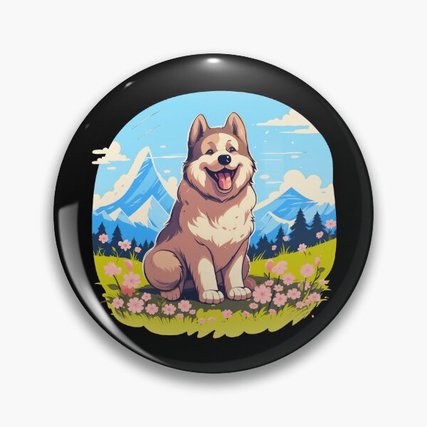 Item preview, Cute alaskan malamute dog breed puppy in the mountains illustration designed and sold by NBSStore.