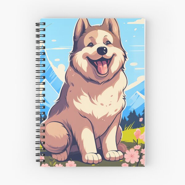 Item preview, Cute alaskan malamute dog breed puppy in the mountains illustration designed and sold by NBSStore.