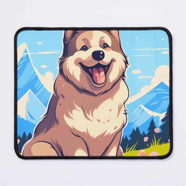 Item preview, Cute alaskan malamute dog breed puppy in the mountains illustration designed and sold by NBSStore.