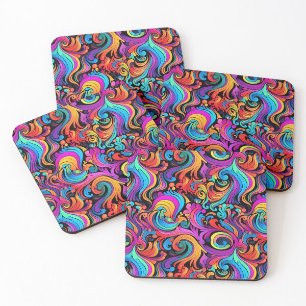 Item preview, Colorful flowers motif - Flower power - psychedelic patterns designed and sold by mliotard.