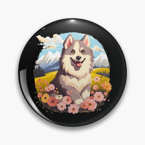 Item preview, Cute alaskan malamute dog breed puppy in the mountains illustration designed and sold by NBSStore.