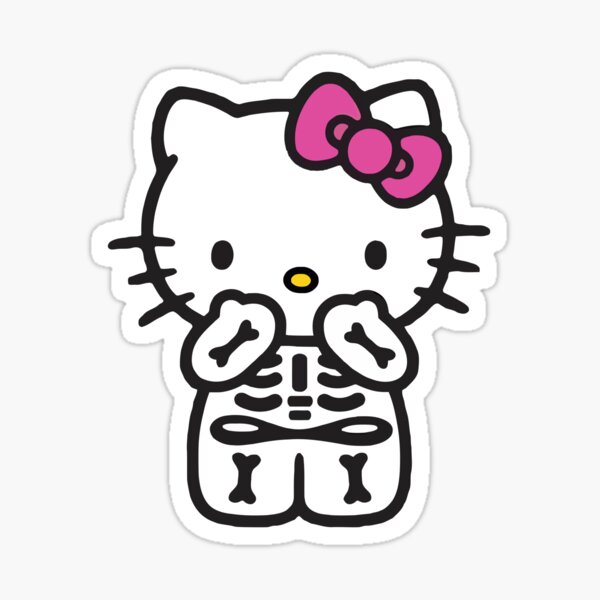 Cute Hello Kitty Sticker Set Sticker for Sale by PsychedVision