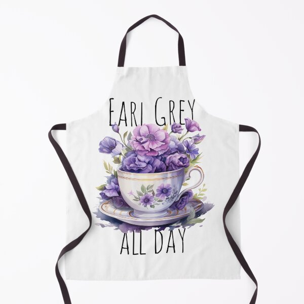 Item preview, Earl Grey Tea all day Aesthetic purple Watercolor Drawing Flowers designed and sold by Samanthi007.