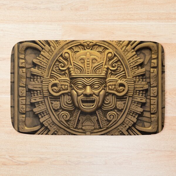 Item preview, Indian Mayan Aztec Boho Tribal Ethnic Carving designed and sold by Vector Scout Lab.