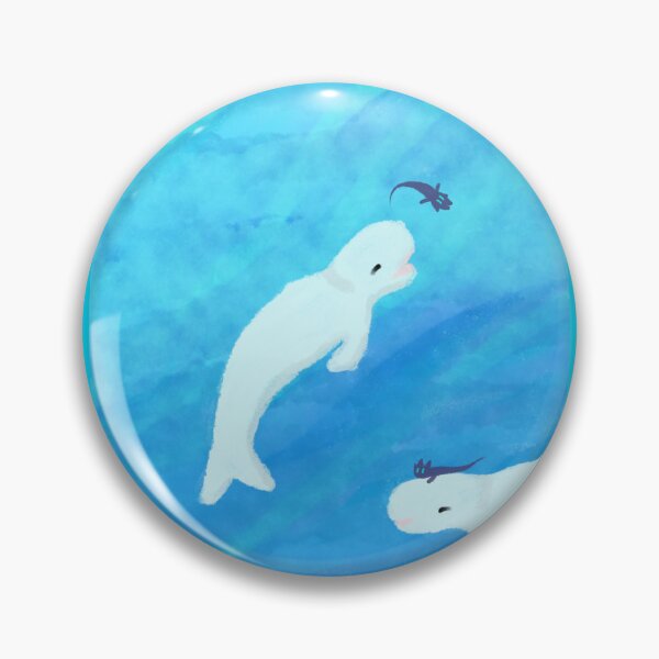 Item preview, Playful Beluga Whales designed and sold by RyokoshiCanvas.