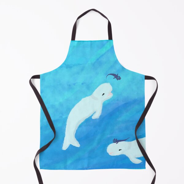 Item preview, Playful Beluga Whales designed and sold by RyokoshiCanvas.