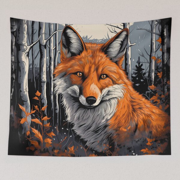 Item preview, Orange fox in nature illustration designed and sold by NBSStore.