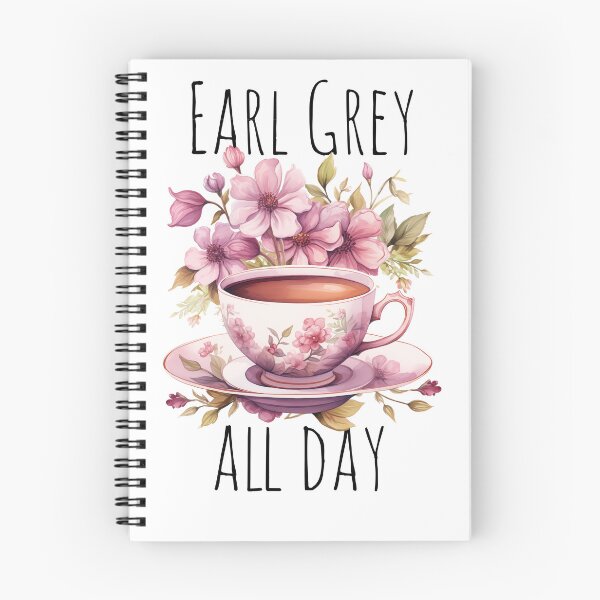 Item preview, Earl Grey Tea all day Aesthetic pink Watercolor Drawing Flowers designed and sold by Samanthi007.