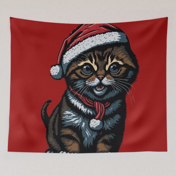 Aperçu de l'œuvre Chat de Noël créée et vendue par Asotshop.