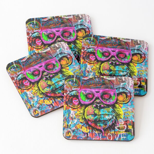 Item preview, Cyberpunk Pop: Futuristic Monkey Graffiti Explosion designed and sold by blackink-design.