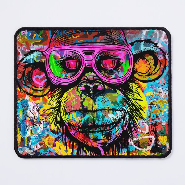 Item preview, Cyberpunk Pop: Futuristic Monkey Graffiti Explosion designed and sold by blackink-design.