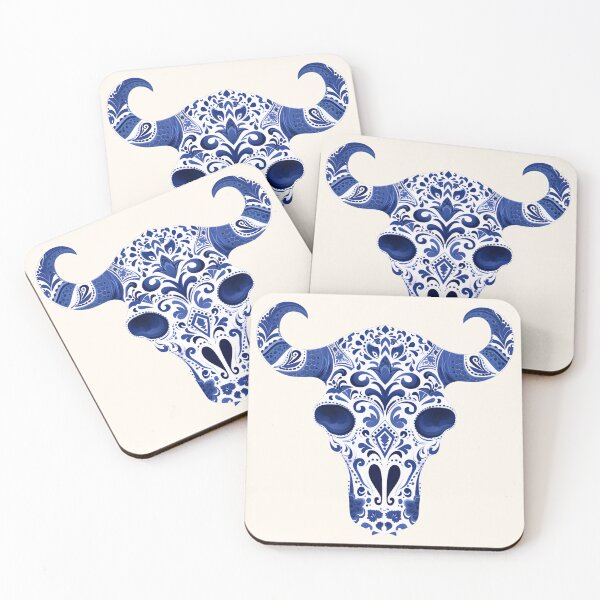 Item preview, Polish Folk Art Buffalo Skull designed and sold by Pati-Design.