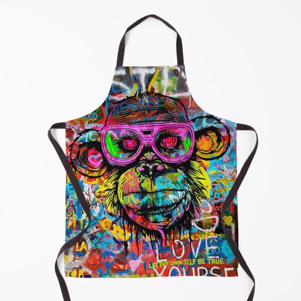 Item preview, Cyberpunk Pop: Futuristic Monkey Graffiti Explosion designed and sold by blackink-design.