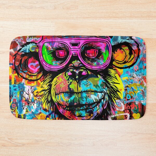 Item preview, Cyberpunk Pop: Futuristic Monkey Graffiti Explosion designed and sold by blackink-design.