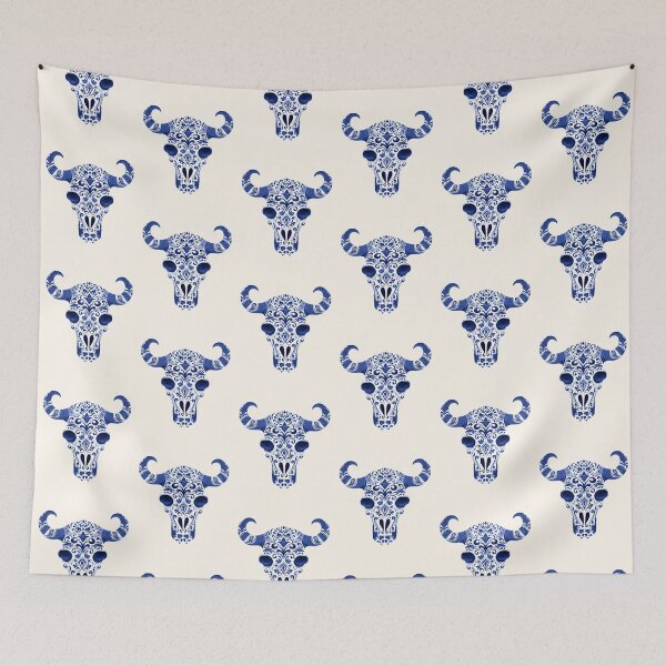 Item preview, Polish Folk Art Buffalo Skull designed and sold by Pati-Design.