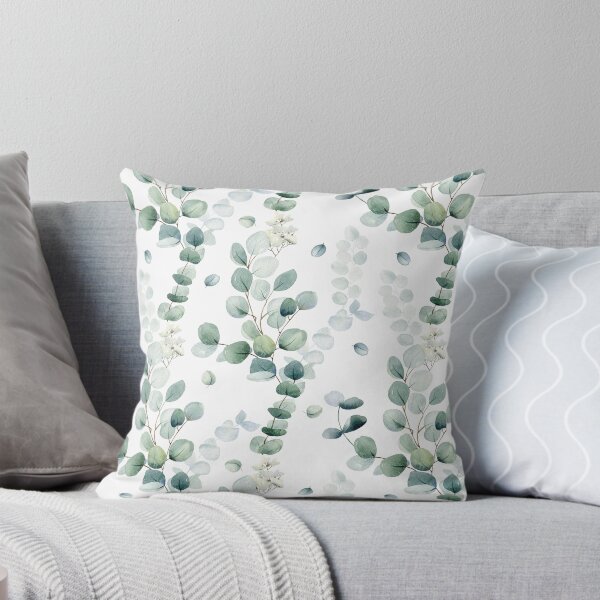 Item preview, Watercolor eucalyptus leaves designed and sold by tapilipa.