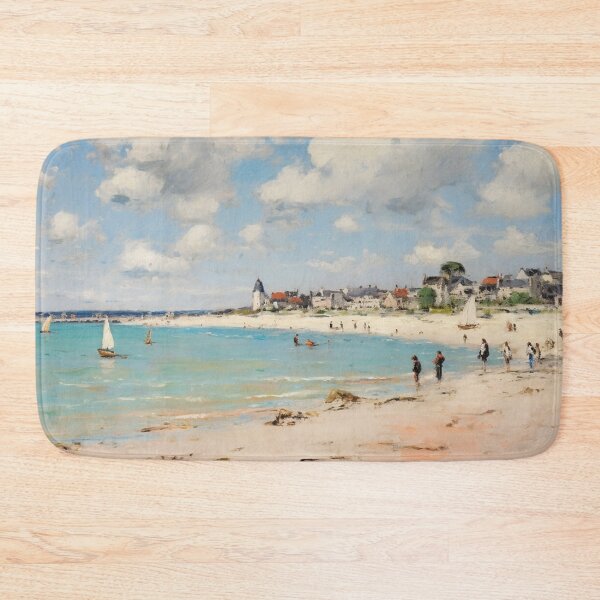 Item preview, Picturesque seaside beach scenery oil painting  designed and sold by mliotard.