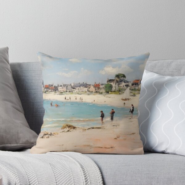 Item preview, Picturesque seaside beach scenery oil painting  designed and sold by mliotard.