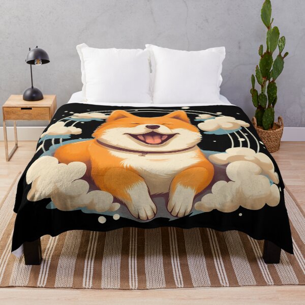 Item preview, Cute happy Japanese akita or shiba inu dog breed puppy illustration designed and sold by NBSStore.