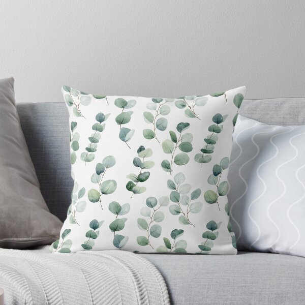 Item preview, Watercolor eucalyptus leaves designed and sold by tapilipa.