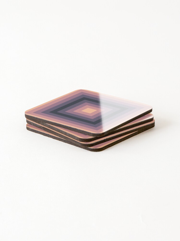 Thumbnail 4 of 5, Coasters (Set of 4), Peach Fuzz Blueberry Abstract Pattern designed and sold by PatternSalad.