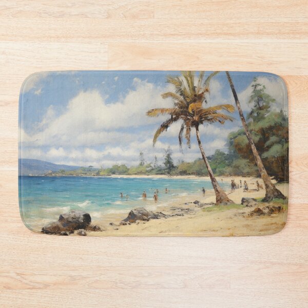 Item preview, Picturesque seaside beach scenery oil painting  designed and sold by mliotard.