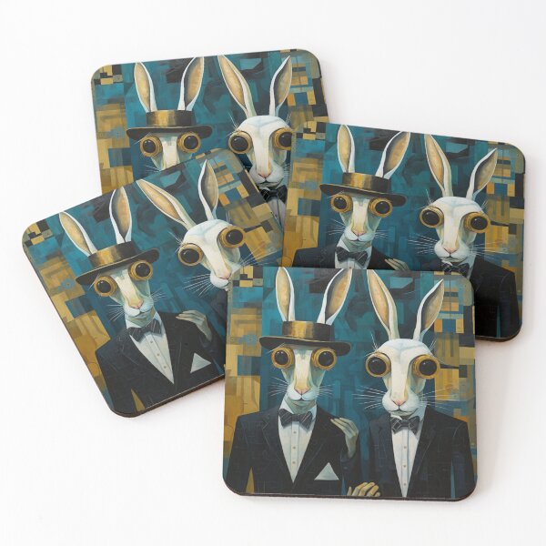 Item preview, Hares in Dinner Suits designed and sold by whitecat23.