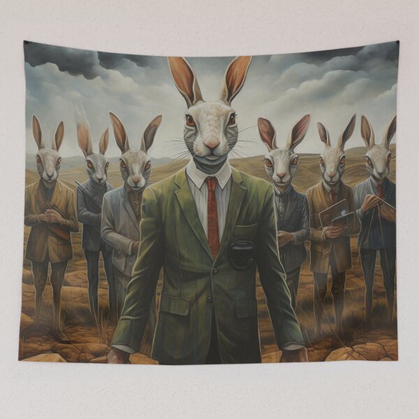 Item preview, Hares Are United designed and sold by whitecat23.