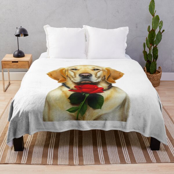 Item preview, golden retrivier with red rose designed and sold by Lucasso432.
