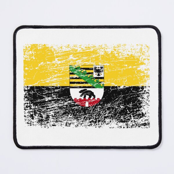 Item preview, Saxony-Anhalt flag flag used look designed and sold by GeogDesigns.