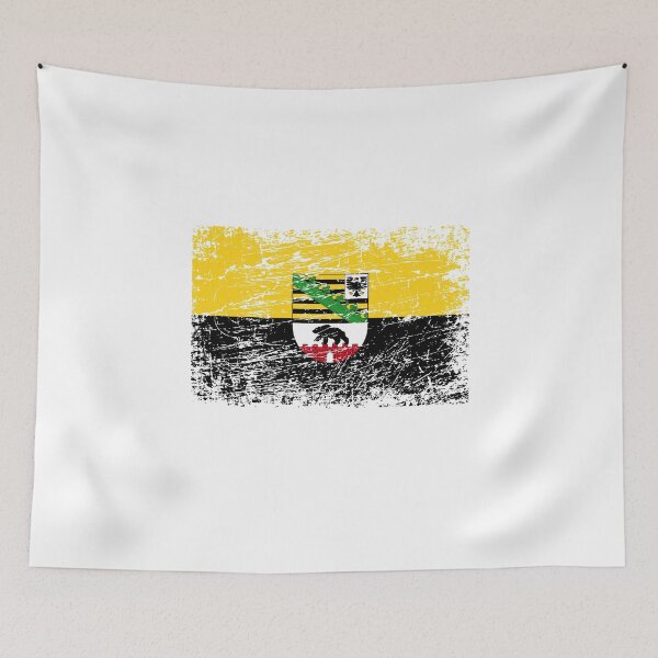 Artikelvorschau, Sachsen-Anhalt Fahne Flagge used-look entworfen und verkauft von GeogDesigns.