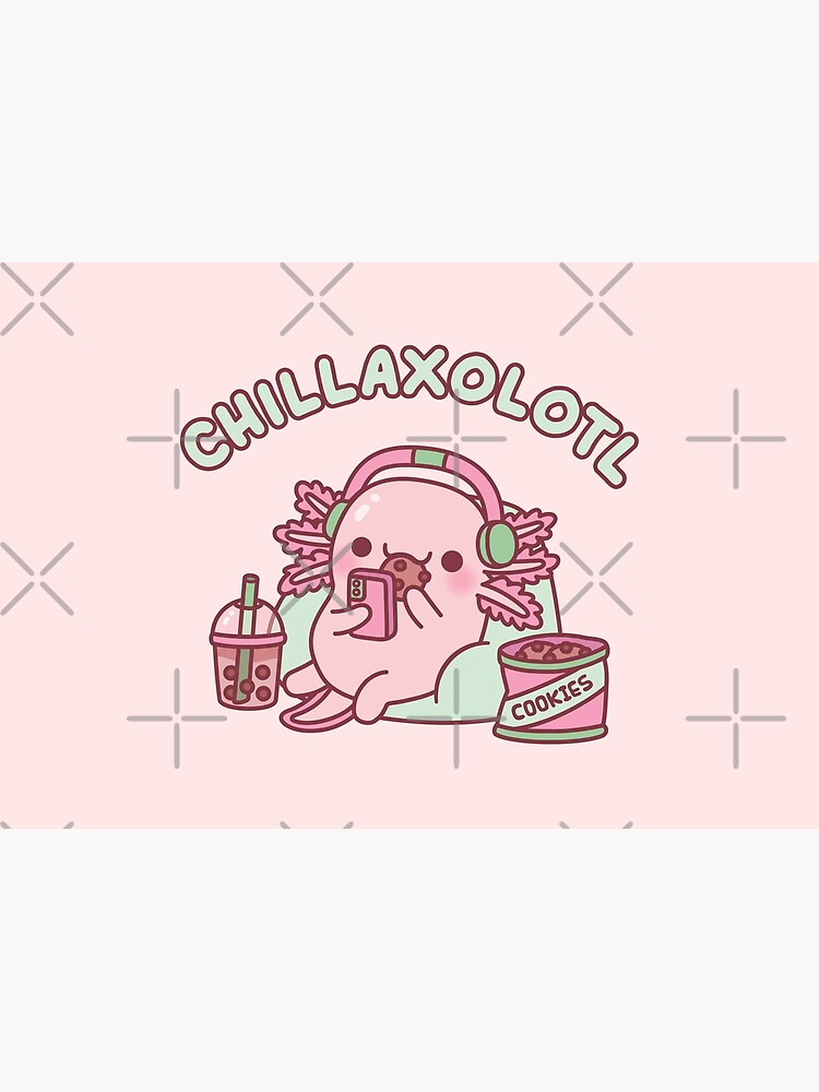 Cute Chilling Axolotl Sticker for Sale by rustydoodle