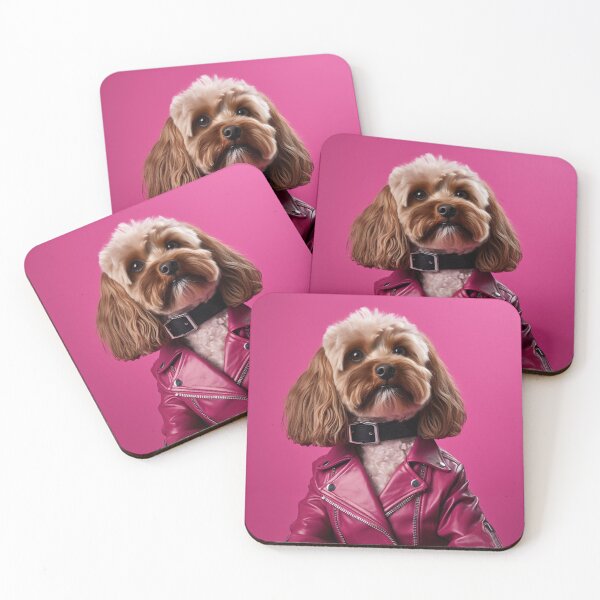 Item preview, Cavoodle In A Pink Jacket designed and sold by Nocturne  Paws.