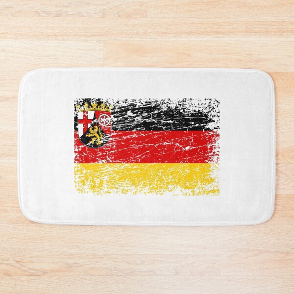 Item preview, Rhineland-Palatinate flag flag used look designed and sold by GeogDesigns.
