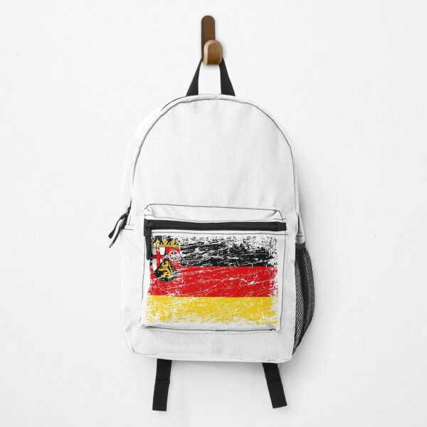 Item preview, Rhineland-Palatinate flag flag used look designed and sold by GeogDesigns.