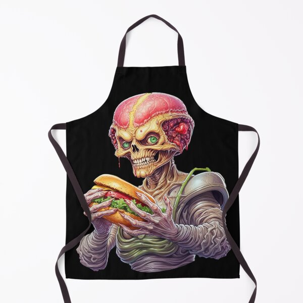 Item preview, Galactic Gourmand - Alien Skeletal Being Savoring a Burger designed and sold by artwaves.