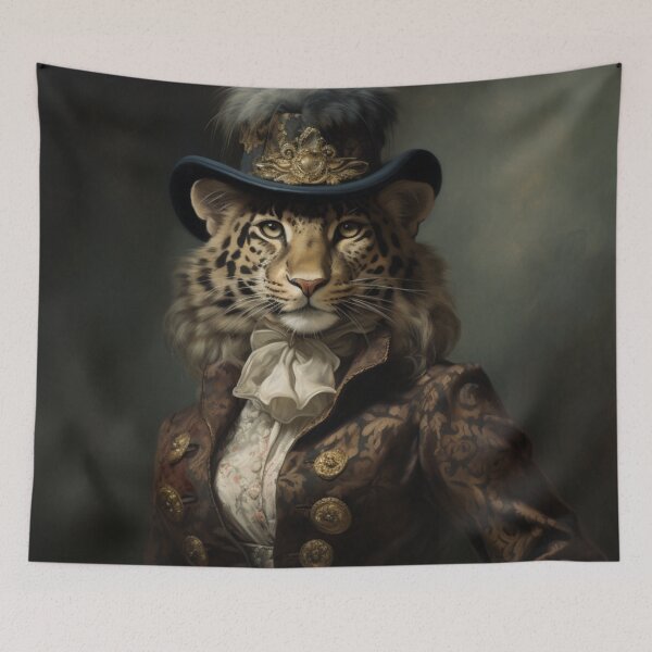 Item preview, Victorian Style Leopard designed and sold by whitecat23.