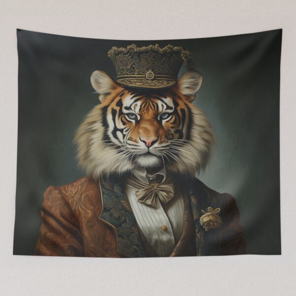 Item preview, Victorian Style Tiger designed and sold by whitecat23.