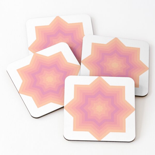 Item preview, Peach Fuzz Aurora Pink Abstract Star Pattern designed and sold by PatternSalad.