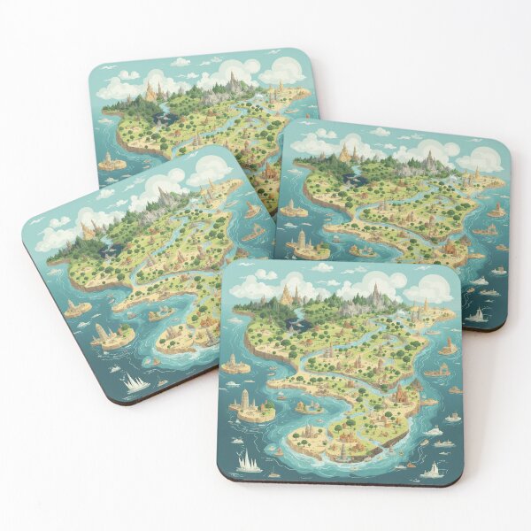 Item preview, map of fantasy world designed and sold by DkTinou.