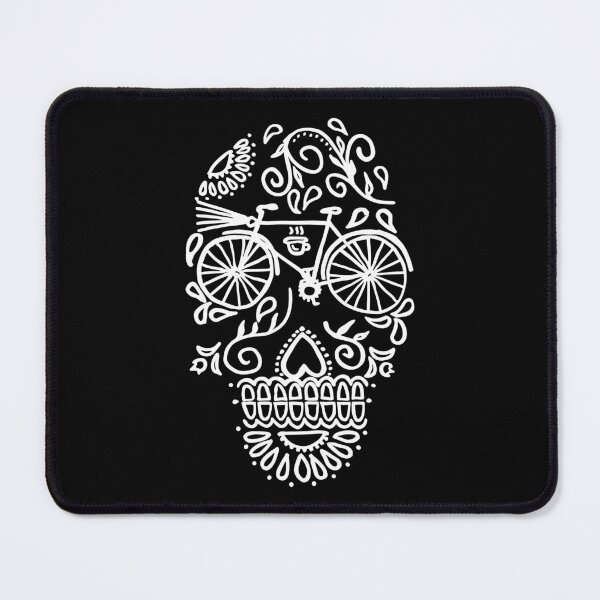 Item preview, Cycling Skull White Line Drawing designed and sold by bonk-cycling.