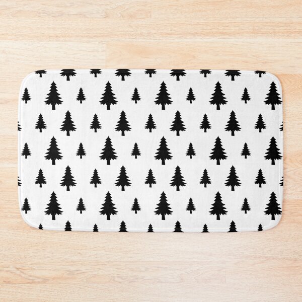 Item preview, Flat Design Christmas Tree Seamless Pattern (Black) designed and sold by MUJU-pixel.