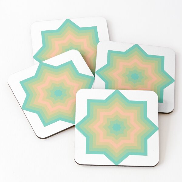 Item preview, Bermuda Peach Fuzz Abstract Star Pattern designed and sold by PatternSalad.