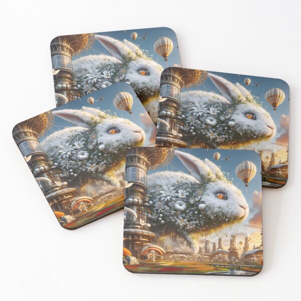 Item preview, White flower Rabbit in Fantasy Land designed and sold by PursuitPixels.