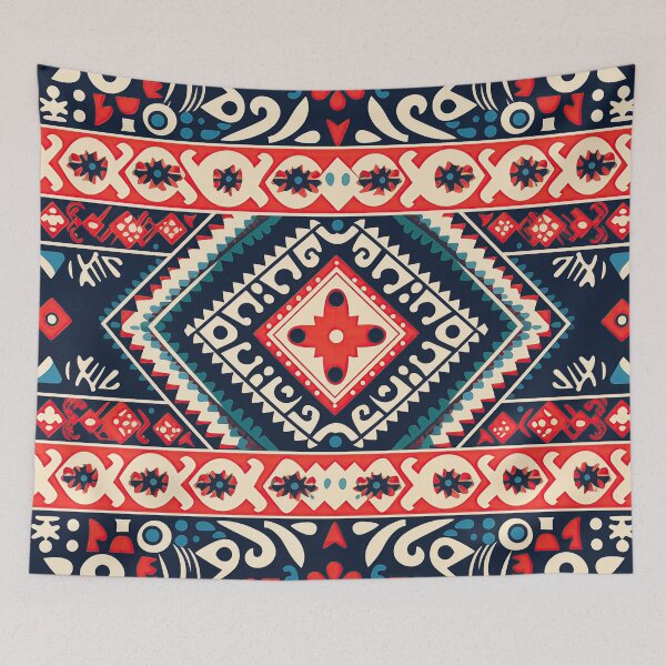 Item preview, Serbian Etno Pattern with Geometric and Floral Motifs designed and sold by Twisted Kids.