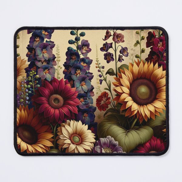 Item preview, Vintage Radiance: Sunflowers and Delphiniums designed and sold by floraldesigns-v.